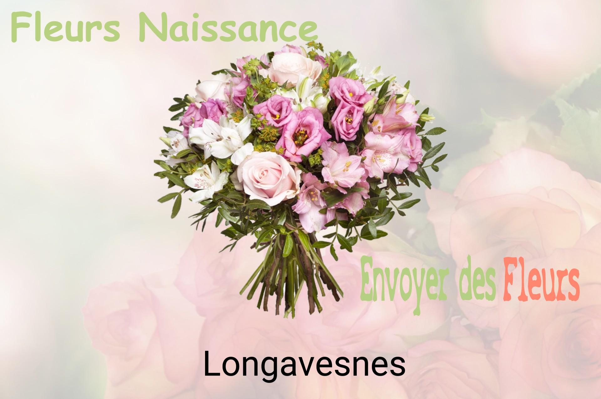 Bouquet de fleurs de naissance livré à Longavesnes