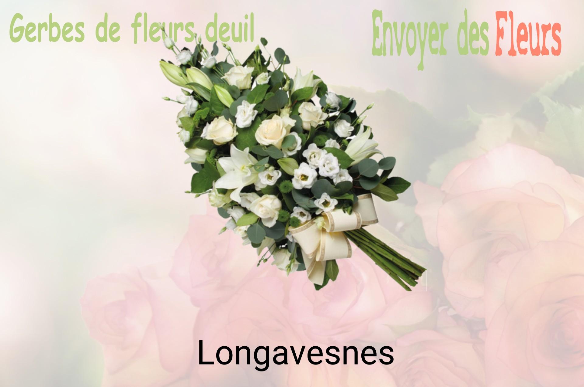 Gerbe de fleurs de deuil livrée à Longavesnes